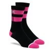 100% Flow Socken - Black/Fluo Pink