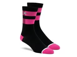 100% Flow Socken - Black/Fluo Pink