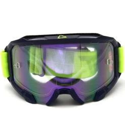 LEATT Velocity 4.5 Iriz Goggle Anti Fog Lens - Lila/Neon Gelb