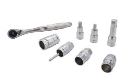 Birzman Ratschen-Set 8-teilig Mit Verschiedenen Steckschlüssel, Abzieher